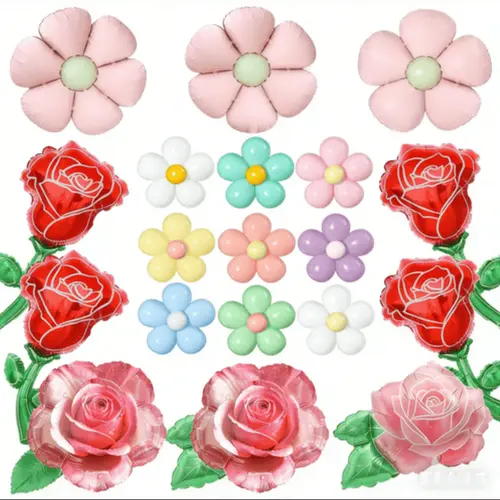 پھولوں کے ورق کے غبارے۔