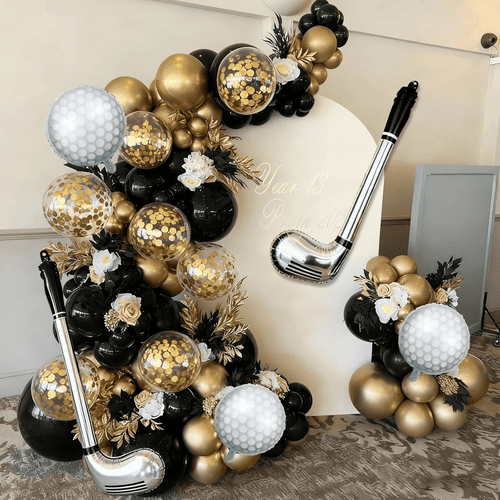 ایک بیلون گارلینڈ کٹ میں سوراخ