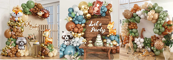 Forest Animal Balloons Garland Arch Kit