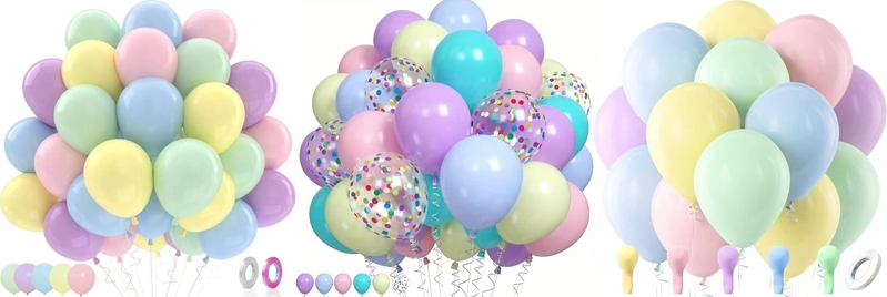 Macaron rainbow balloon set