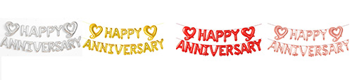 Happy anniversary foil letter balloon