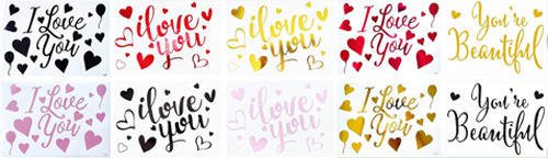 Valentine’s Day stickers with bobo balloon