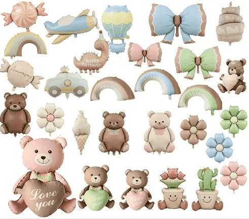 دھندلا فراسٹڈ ورق کے غبارے۔