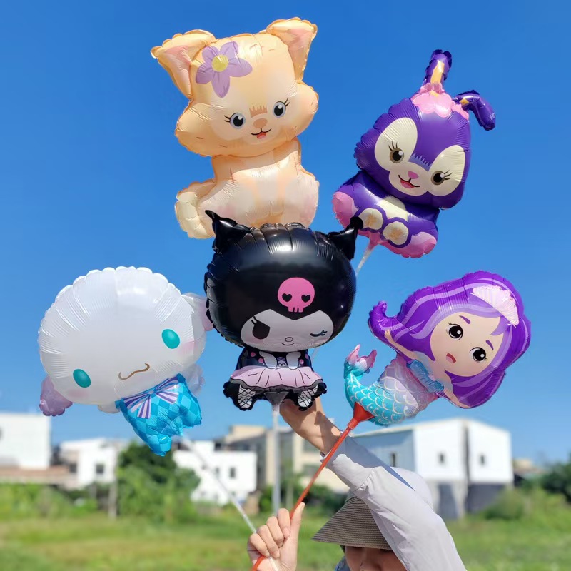 چھڑیوں پر منی ورق کے غبارے