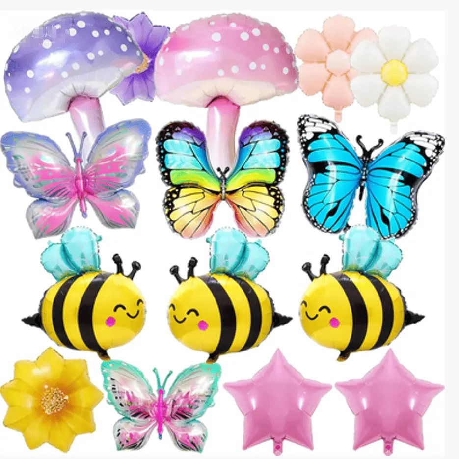 بہار کی تھیم والا ورق والا غبارہ